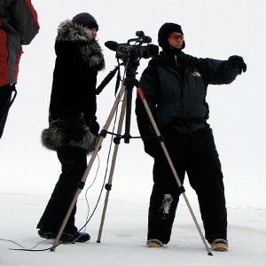 Filming a documentary in Barrow, Alaska