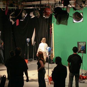 Filming in the KUAC TV studio
